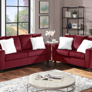 Red Sofa and Loveseat for sell in Spring Branch Houston Texas